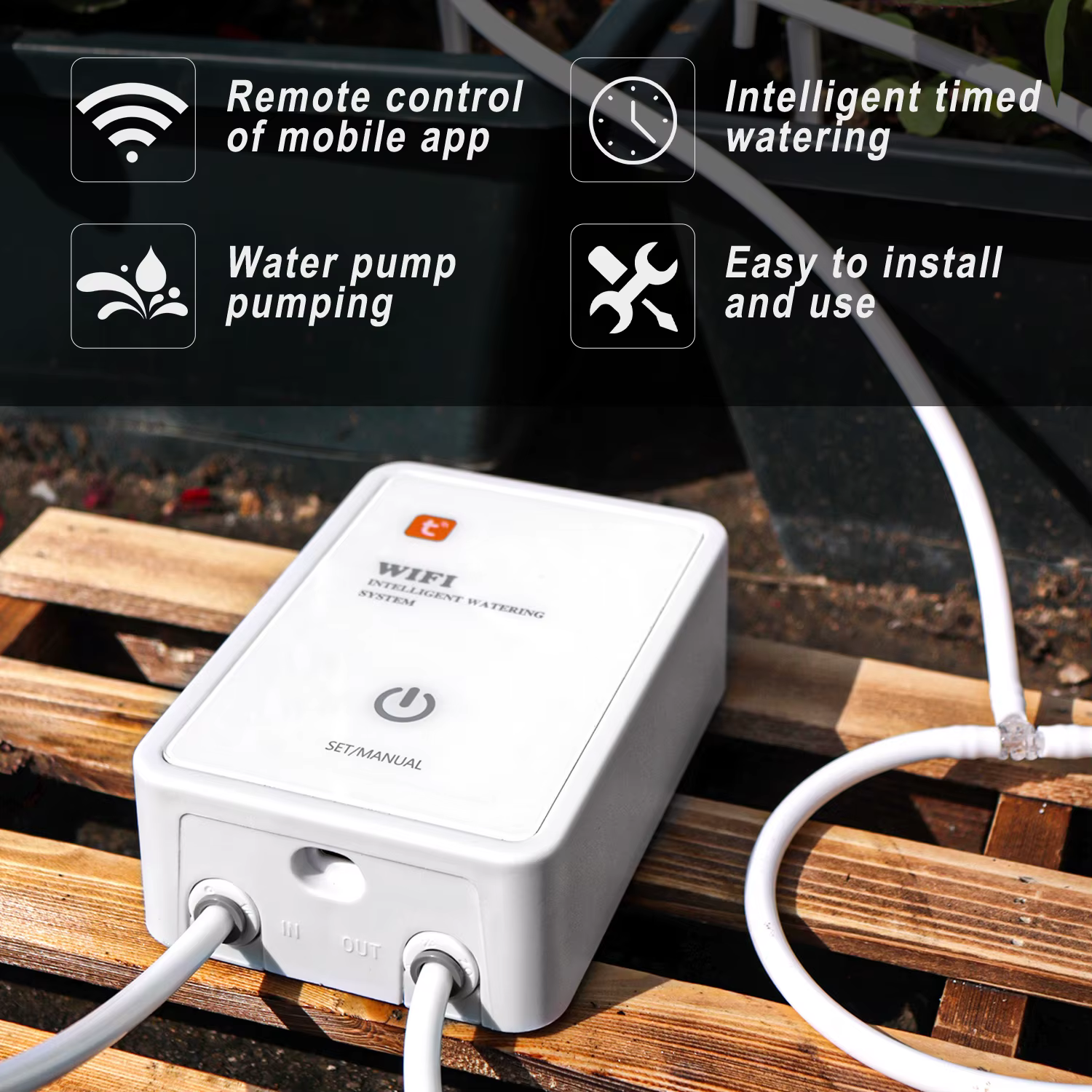 Système de pulvérisation intelligent pour plantes de jardin