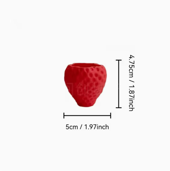 Pot de fleurs en plastique pastoral 3D motif fraise multicolore pour plantes succulentes