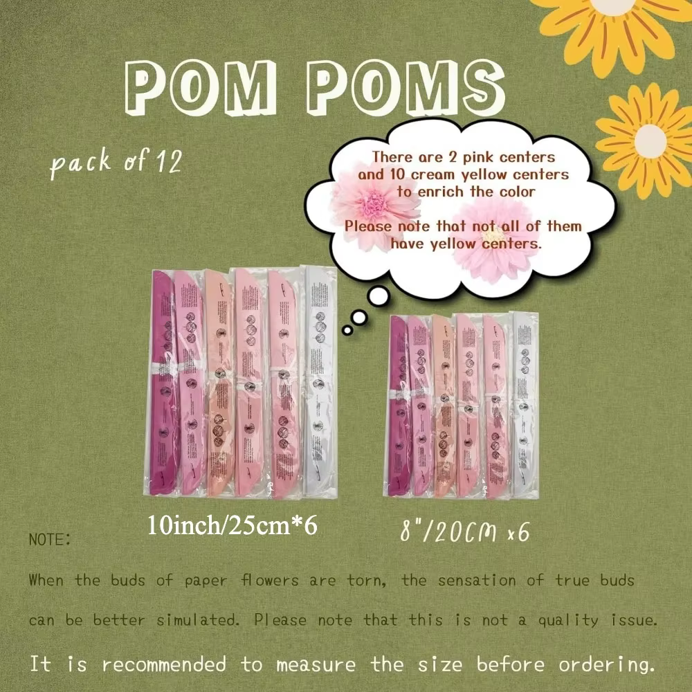 Assortiment de pompons en papier de soie rose