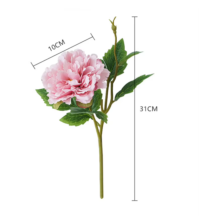 Pivoines artificielles à branches courtes
