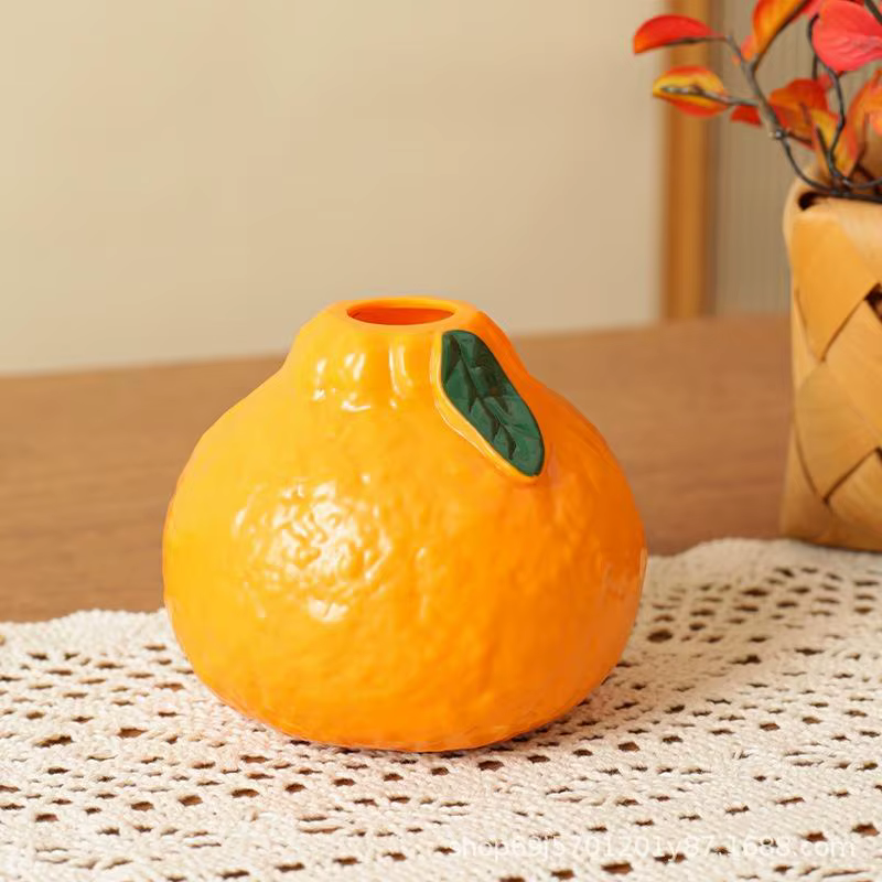 Vase à fleurs en forme de Fruit Orange