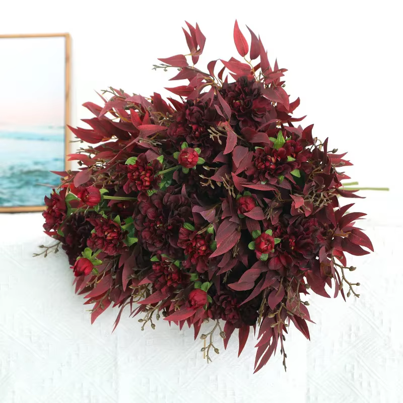 Fleurs Artificielles en Feuilles de Saule
