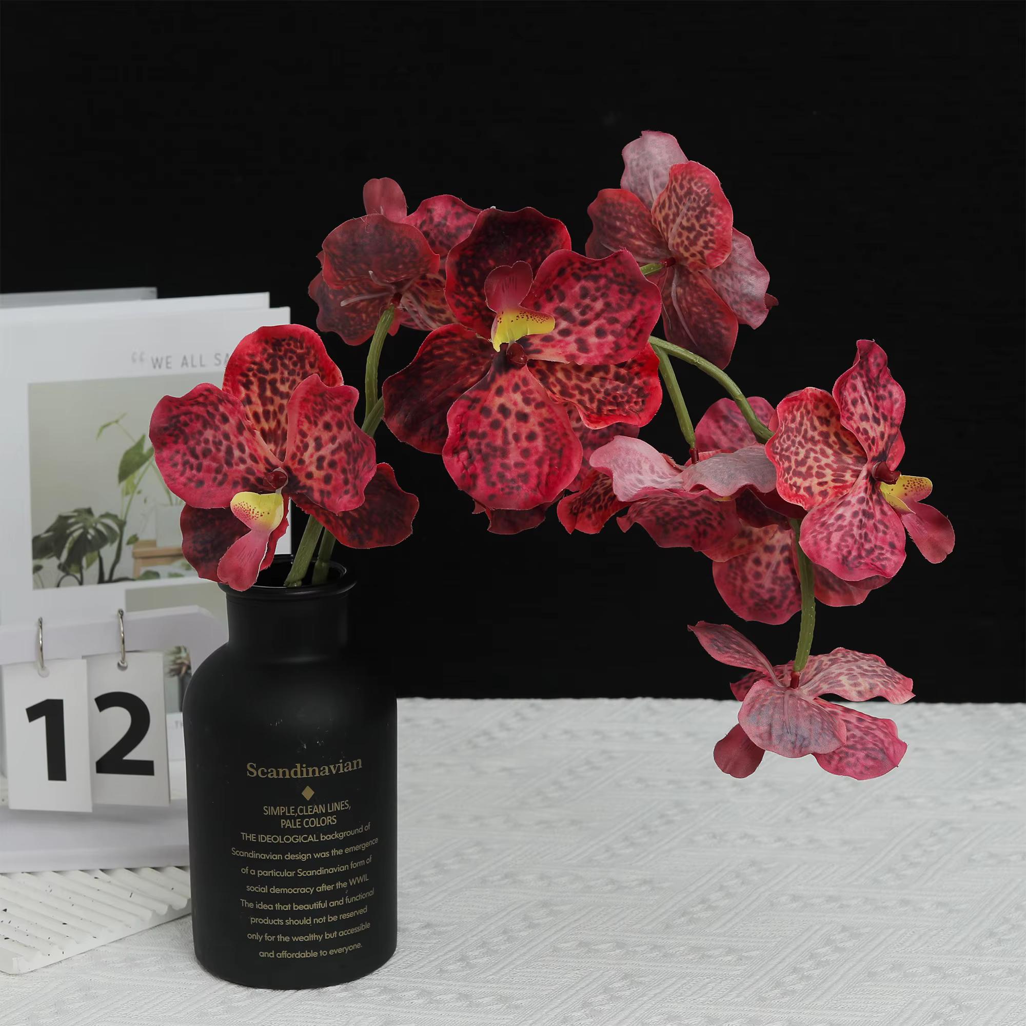 Orchidée papillon fleurs artificielles soie