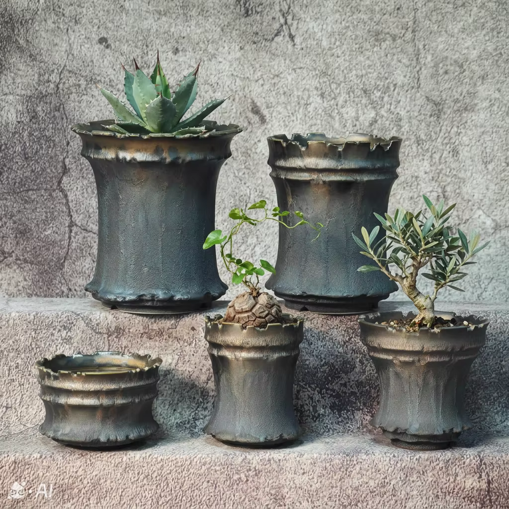Pot en céramique artisanal Gild Caudex