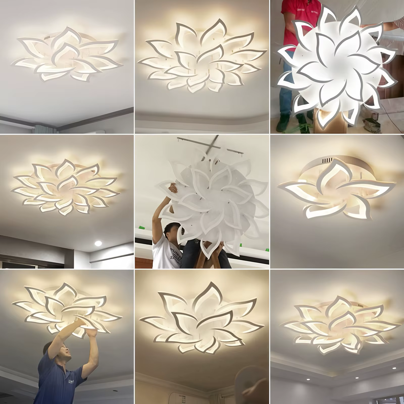 Plafonnier LED intelligent en forme de fleur