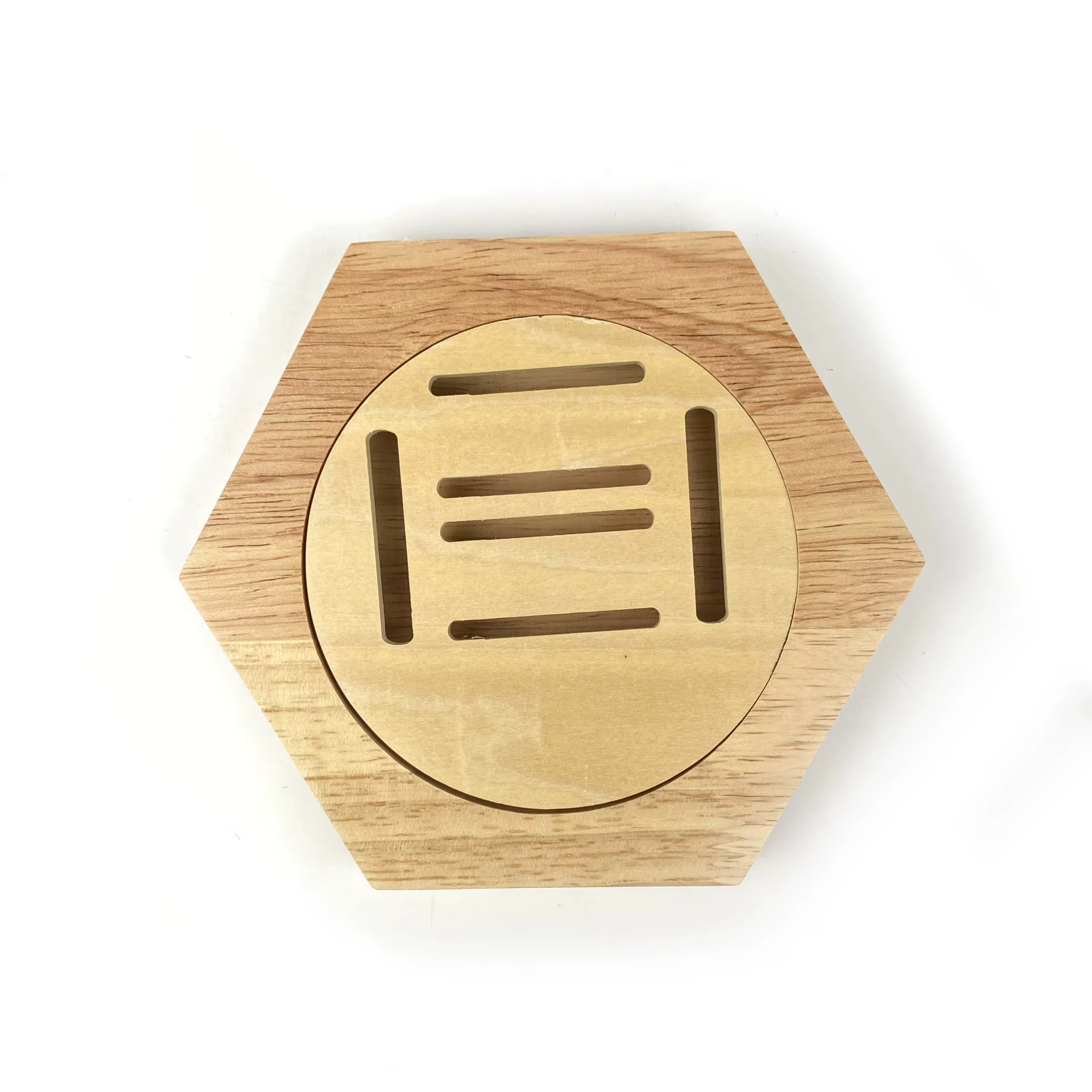 (1 pièce) Présentoir à médailles hexagonal en bois DIY