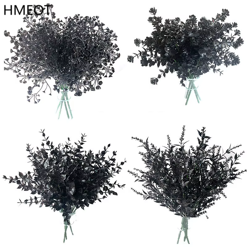 Plante Artificielle Noire d'Halloween