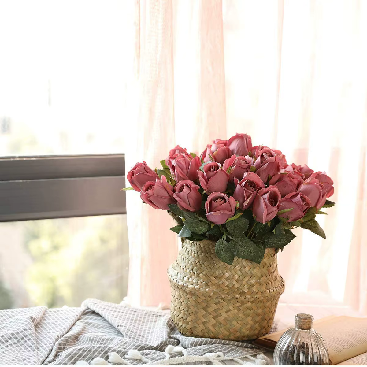 3 bouquets de fleurs artificielles