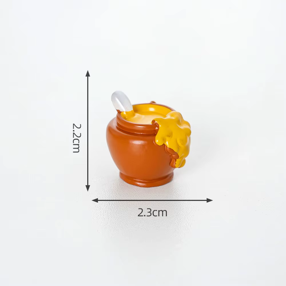 Mini Pot de miel en résine miniature, ornement de bureau de jardin féerique mignon, Micro paysage, décoration artisanale DIY, 5/10 pièces