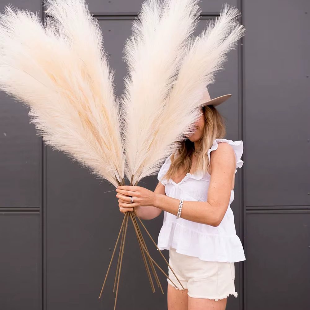 1 pièces Faux Pampas herbe décor Plume