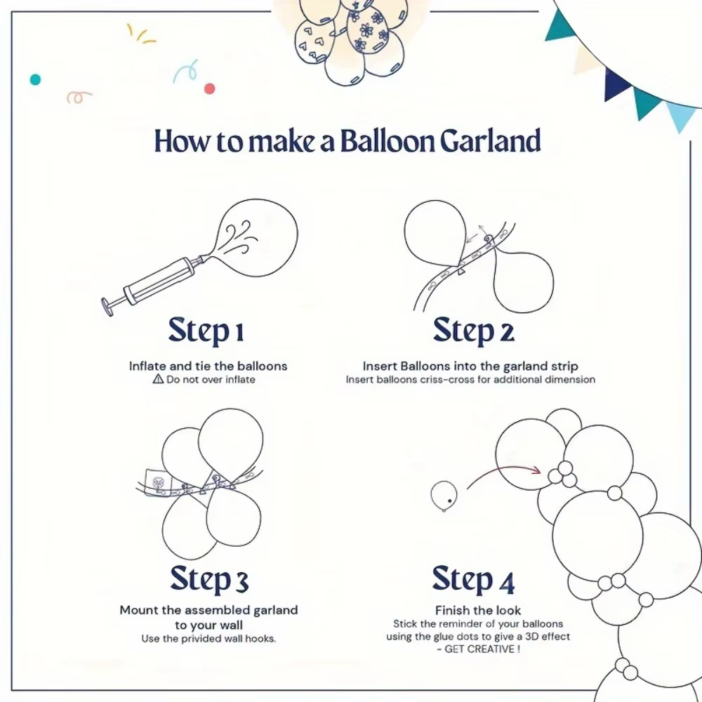 Ensemble de guirlandes de ballons jaune tournesol