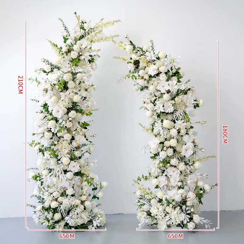 Arc de Corne Florale, Fleurs Artificielles pour Décoration de Mariage