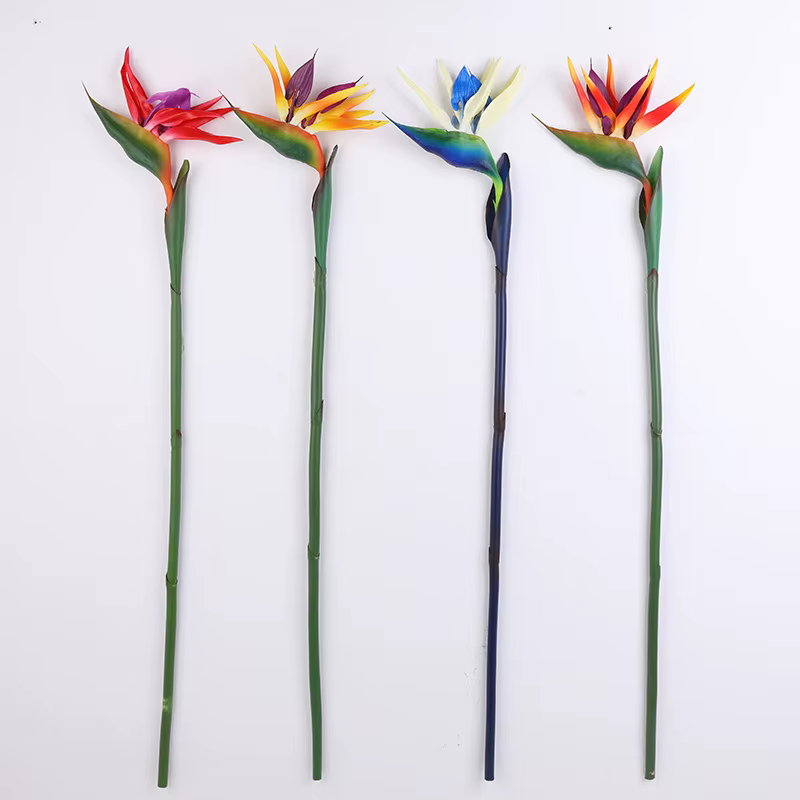 80cm nouvelle fleur artificielle haut de gamme unique branche paradis oiseau pour noël maison accessoires de fête de mariage faux décor de fleurs