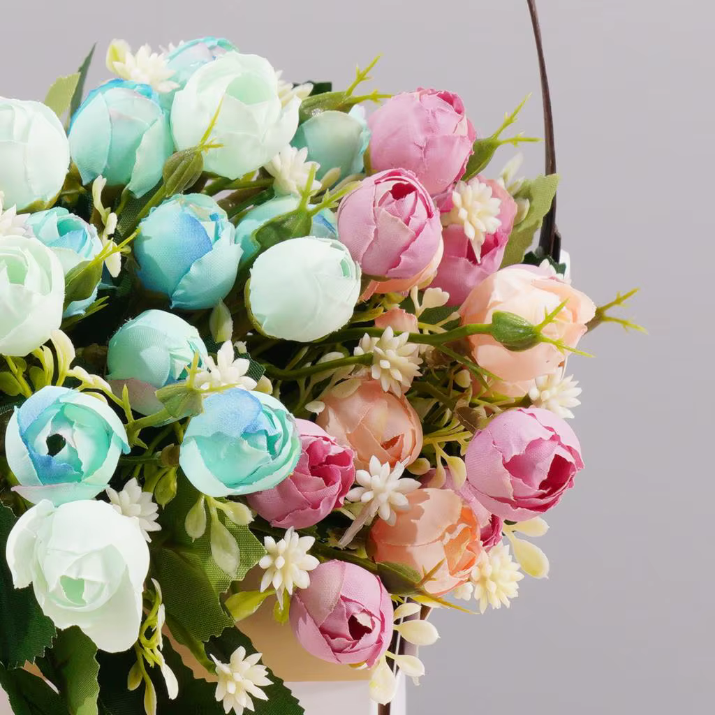 Bouquet de Roses Artificielles Vintage