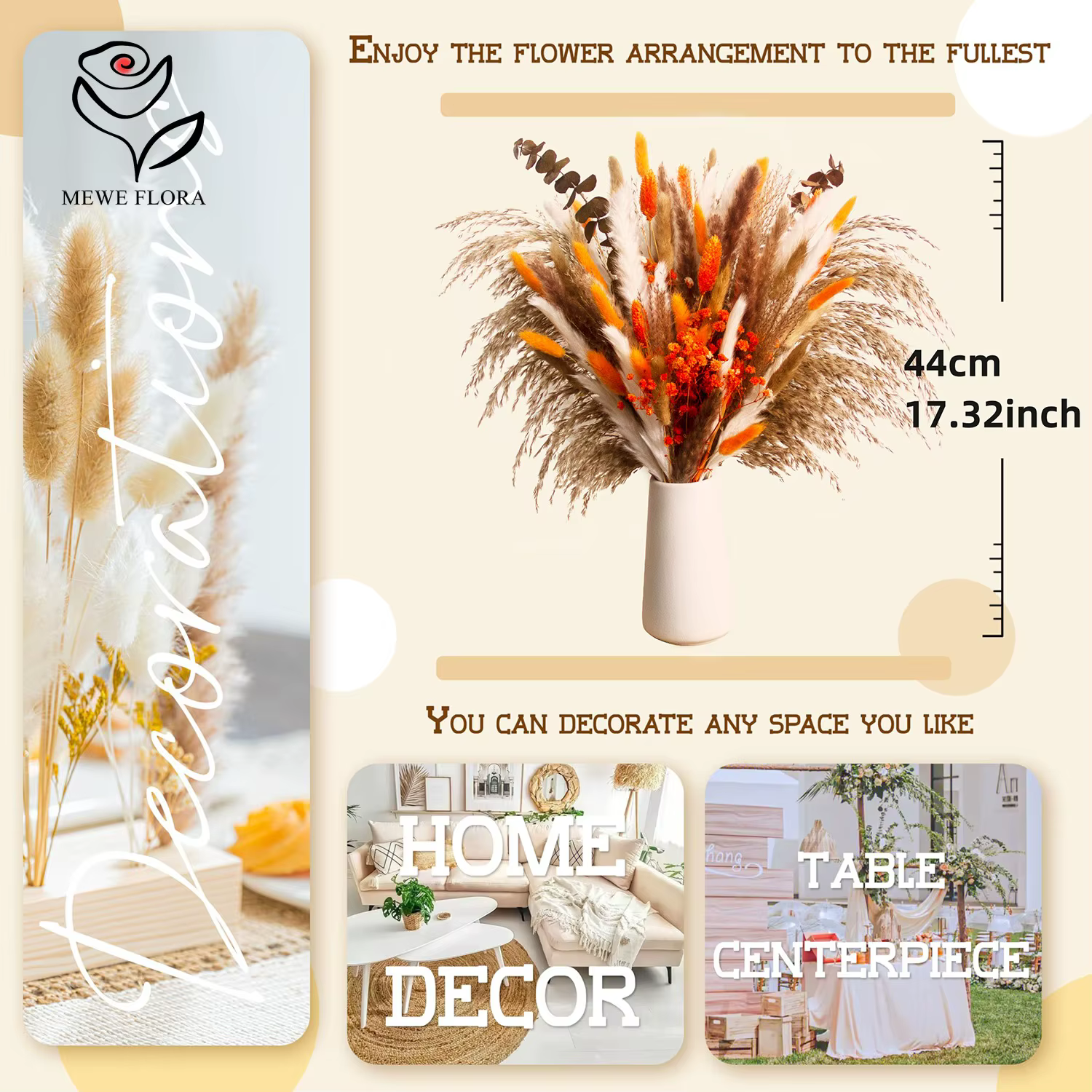 Ensemble de Bouquet de Fleurs Naturelles vaccées