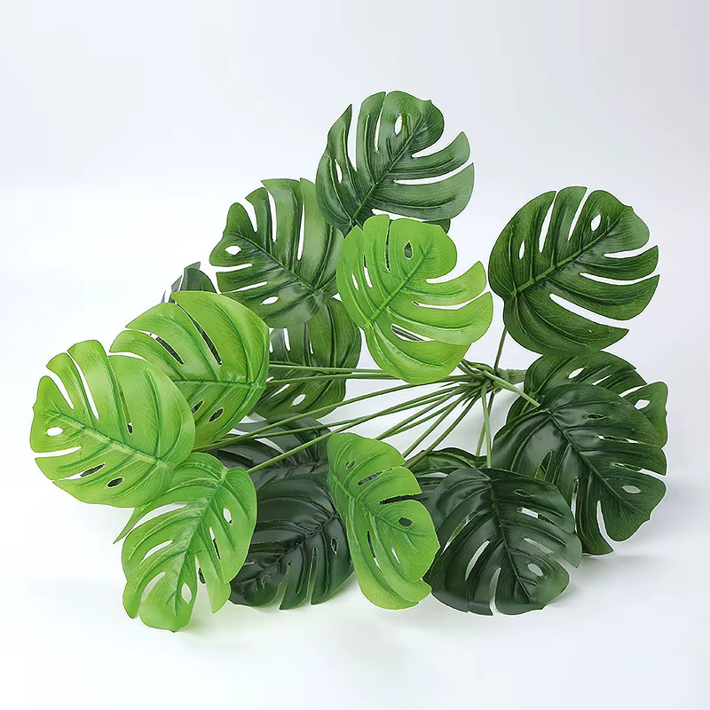 Uflower 42-54 cm grande plante Monstera artificielle feuille de tortue avec Protection UV pour extérieur intérieur maison jardin bureau décor