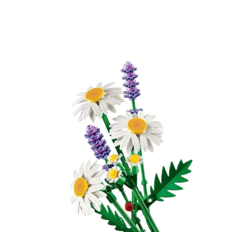 Nouveaux blocs de construction 2026, fleurs, plantes, petites marguerites blanches, lavande, jouets de construction, décoration, cadeaux