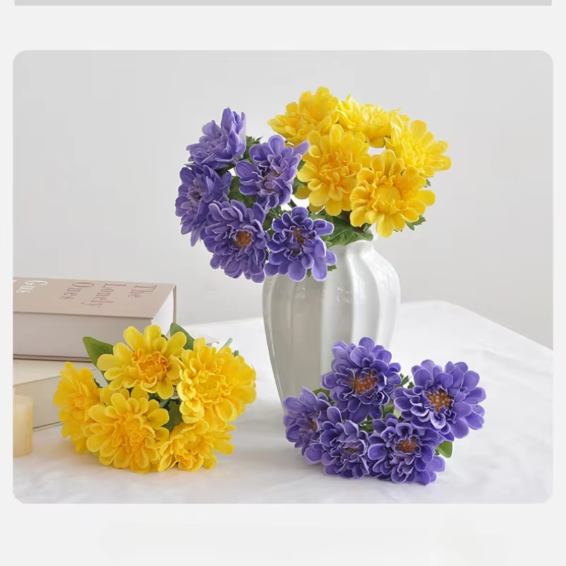 Bouquet de fleurs de Simulation de chrysanthème de soleil en PU