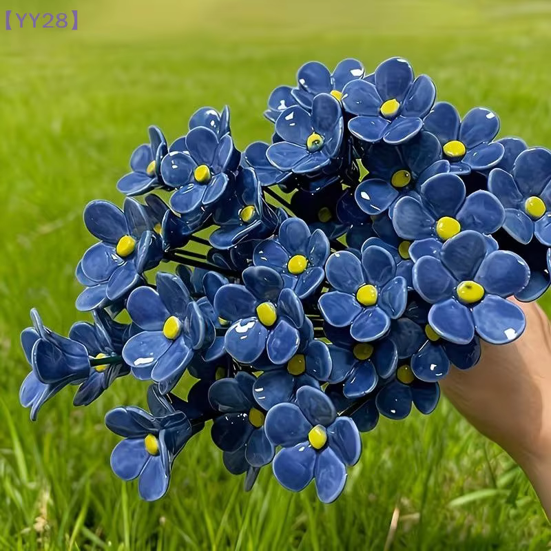 【YY28】6/8/10 pièces Fleurs éternelles artisanales en céramique