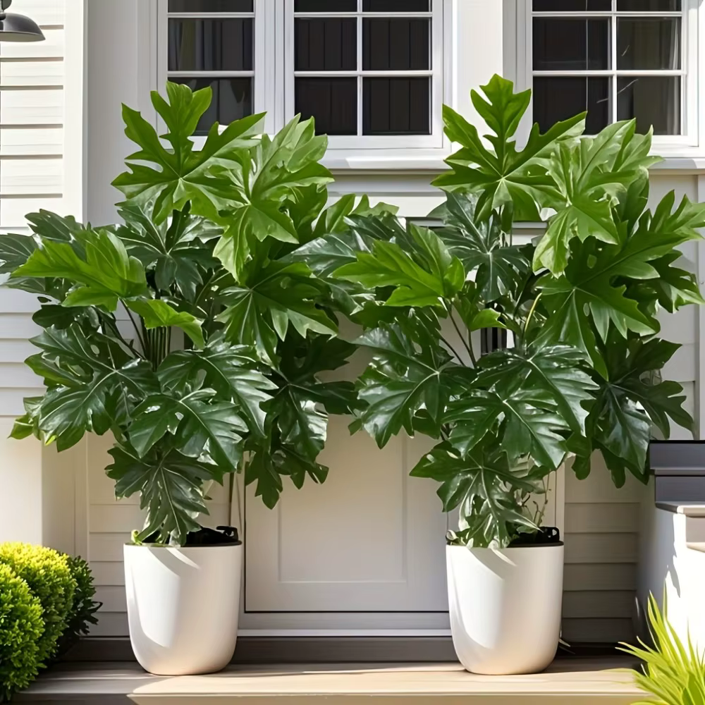Feuilles de papaye de plante verte simulée de 65cm