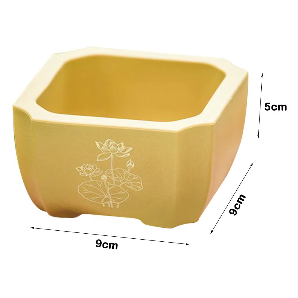 Pot de fleurs créatif en plastique imitation argile violette