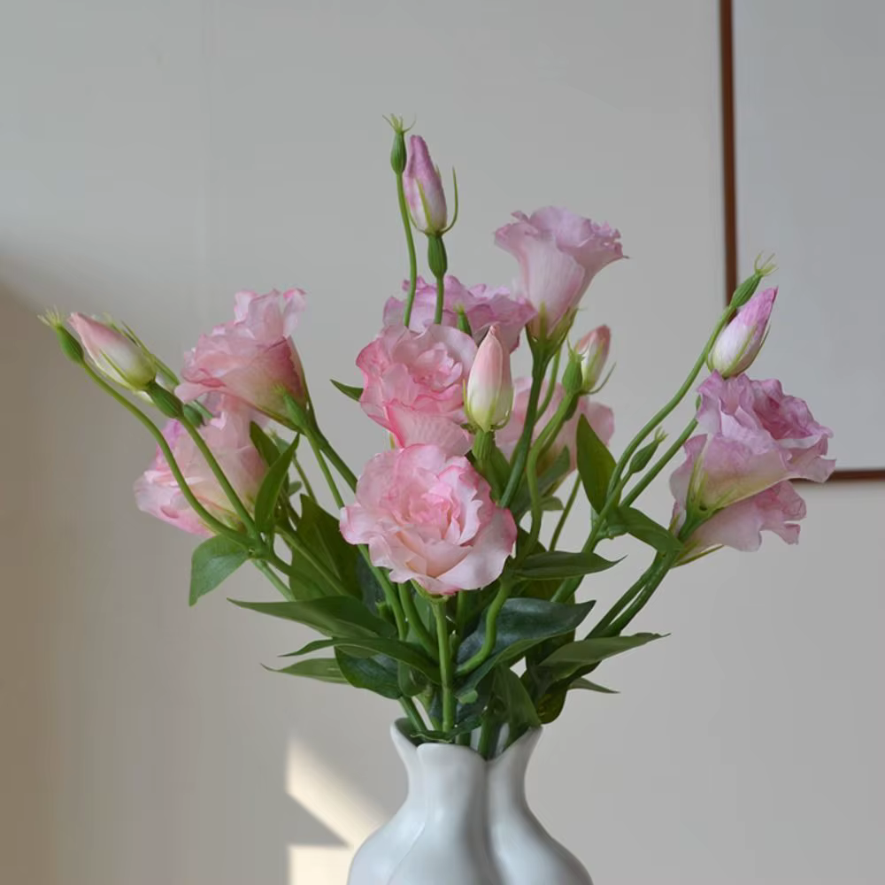 Fleurs artificielles Lisianthus au toucher réel