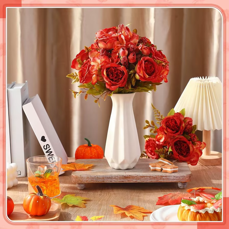 Fleurs artificielles Festival Guirlande De Mariage Jardin Rose Bud Archway Faux Pivoine Bouquet Vase Chambre Décoration De La Maison En Soie Hortensia