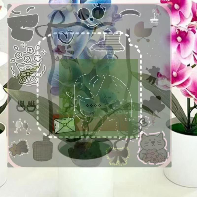 5 Plantes artificielles Phalaenopsis en pot pour la décoration de la maison et du bureau