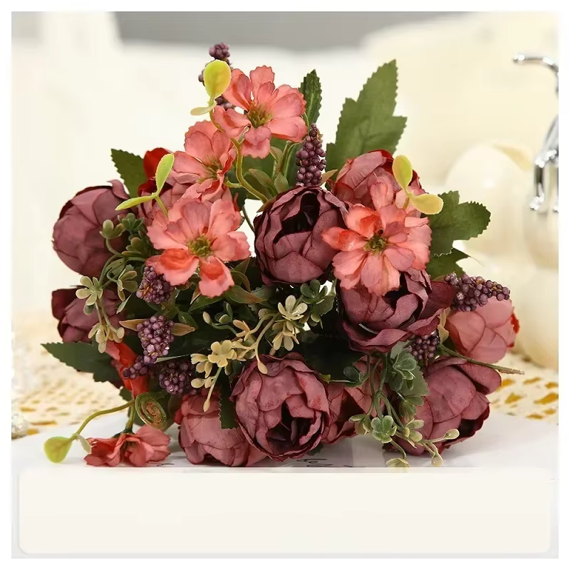 InjRocheads-Bouquet de Pivoines Artificielles