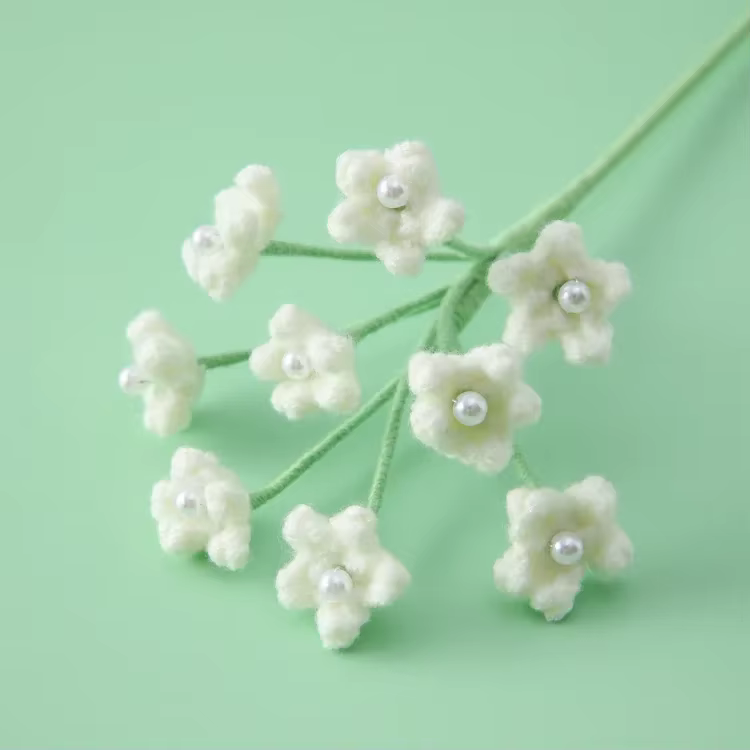 Finition tricoté fleur étoilée créative à la main tricot fleurs Crochet Bouquet