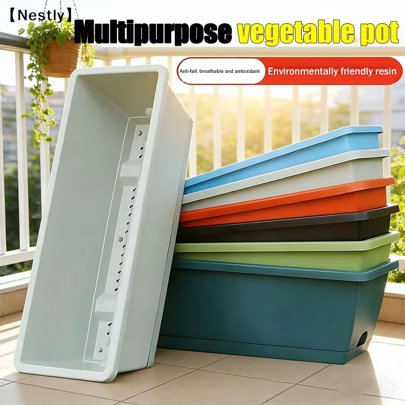 Pot de fleurs auto-absorbant pour culture de légumes d'intérieur avec trou de drainage et corde absorbante