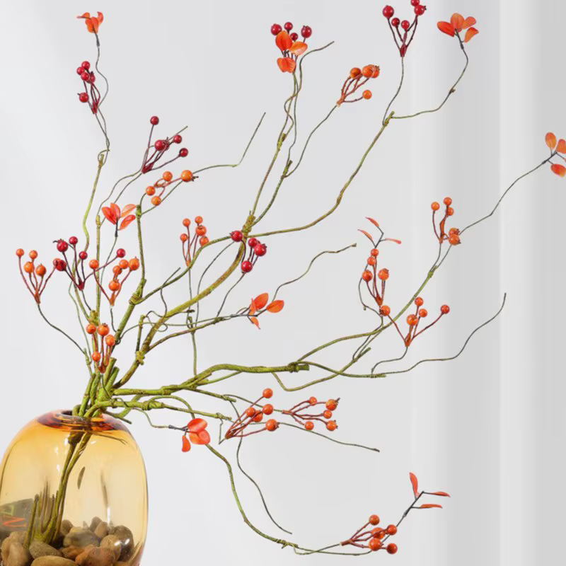 Simulation de branche de fruits sauvages en plastique