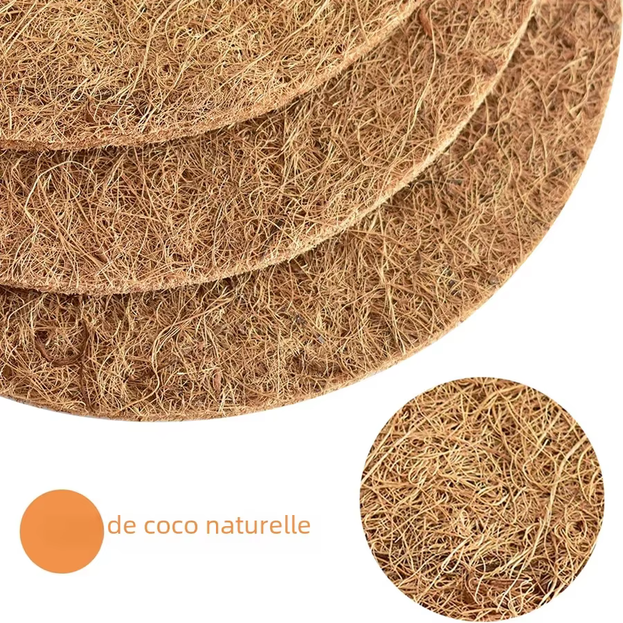 Protecteur d'anneau de paillis d'arbre en fibre de coco naturelle