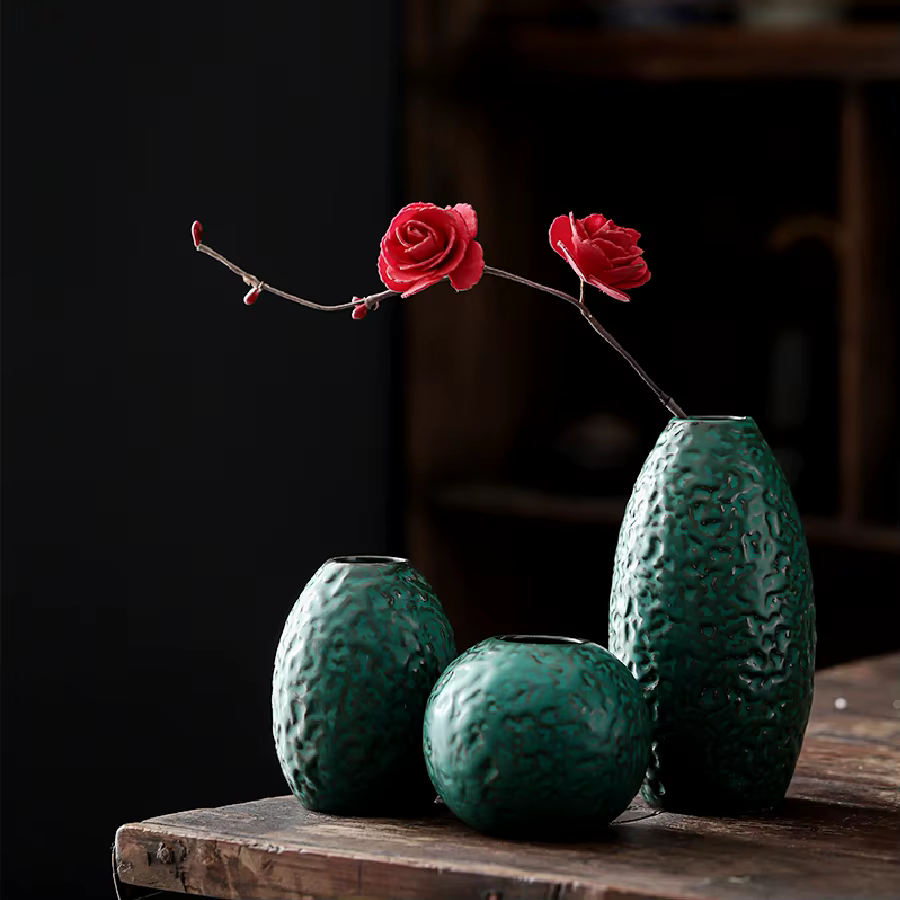 Vase Vintage hydroponique plante verte Simulation fleur ustensiles de bureau salon