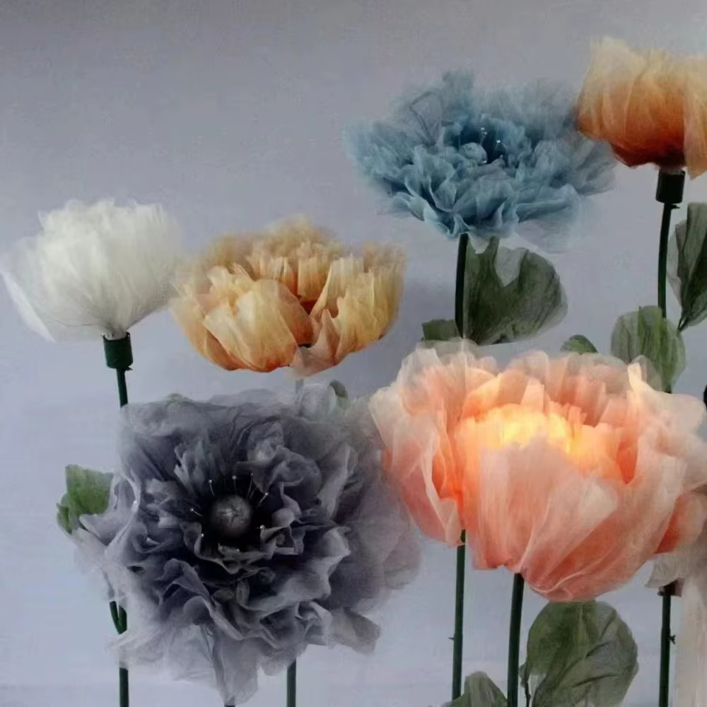 Fleurs artificielles LED à ouverture et fermeture automatiques