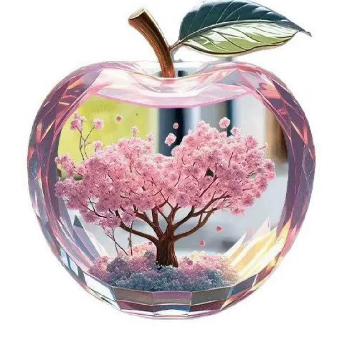 Fleurs de cerisier romantiques en forme de pomme