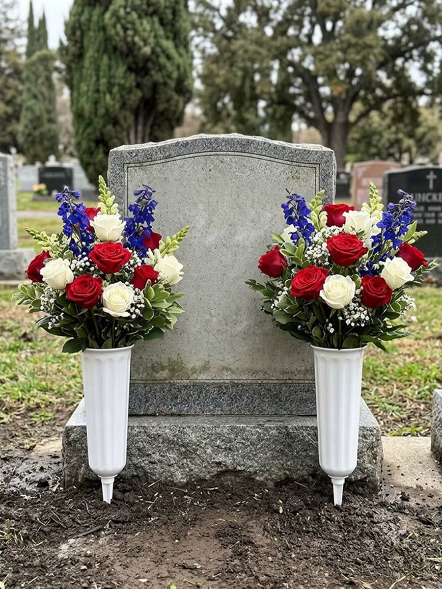 Vase à fleurs pour cimetière