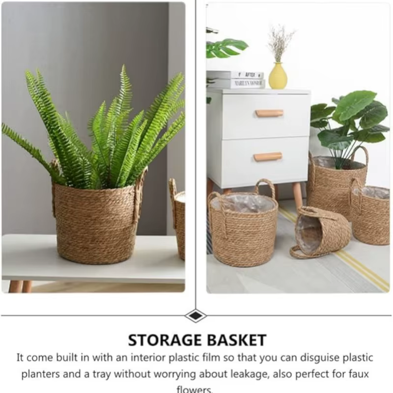 Panier de jardinière en osier naturel