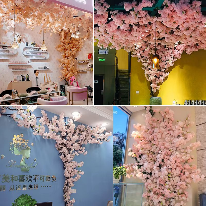 Ensemble de fleurs de cerisier artificielles