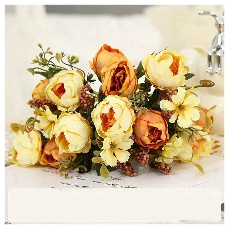 InjRocheads-Bouquet de Pivoines Artificielles