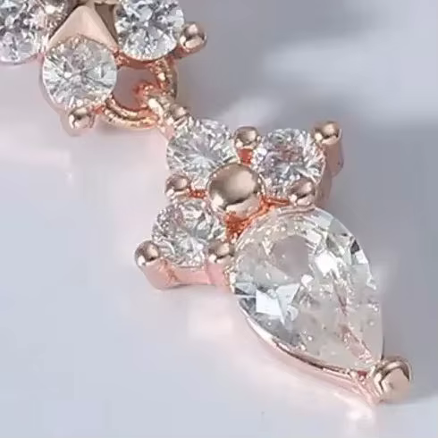 Magnifique Piercing de nombril, bijoux de corps, mode brillant papillon fleur Zircon pendentif en acier inoxydable, anneau de nombril