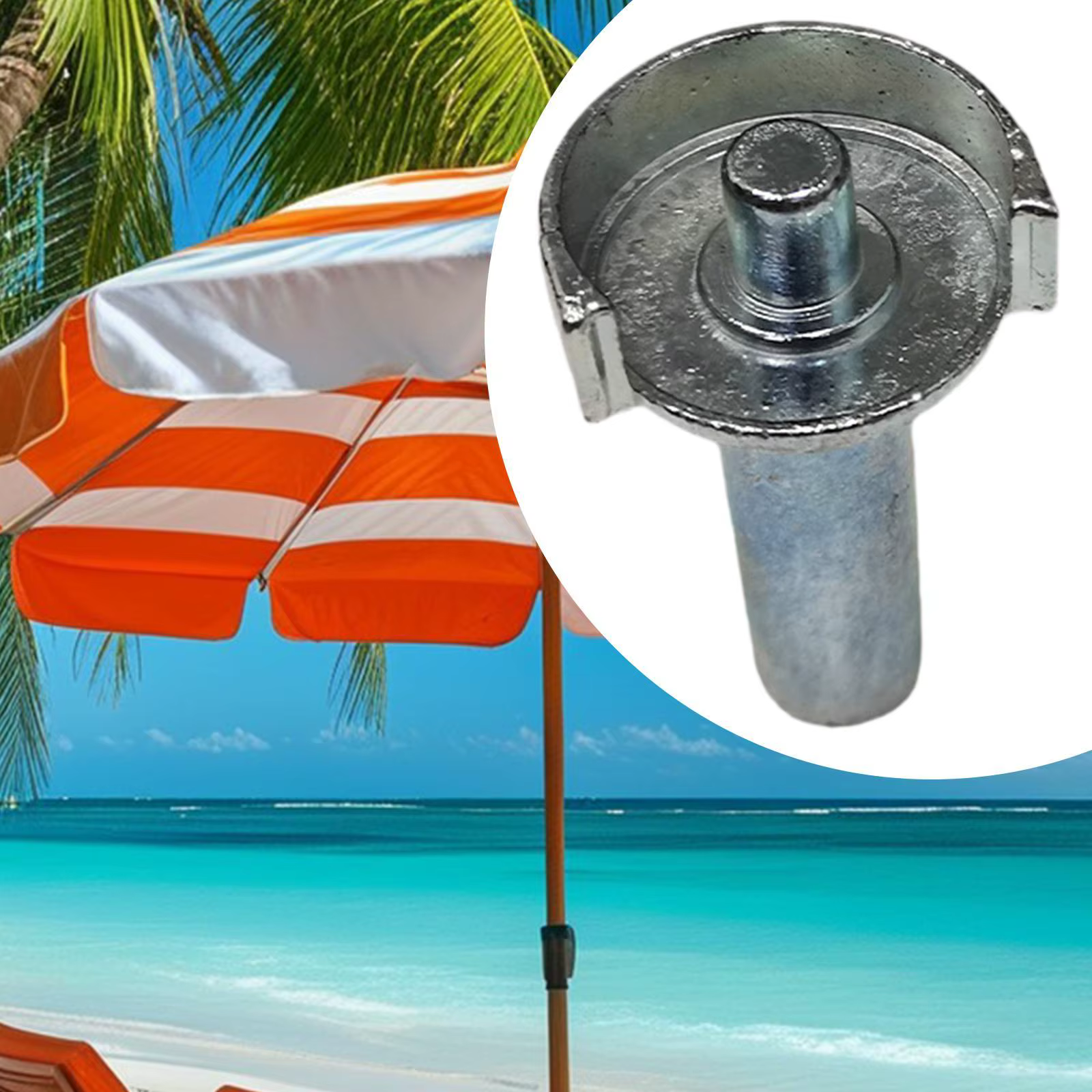 Accessoires RapDuty Replace Repair Part Spool Bar Parasol, Accessoires pour Beach, Pique-nique, délégations, Deck, 3.cUmbrella