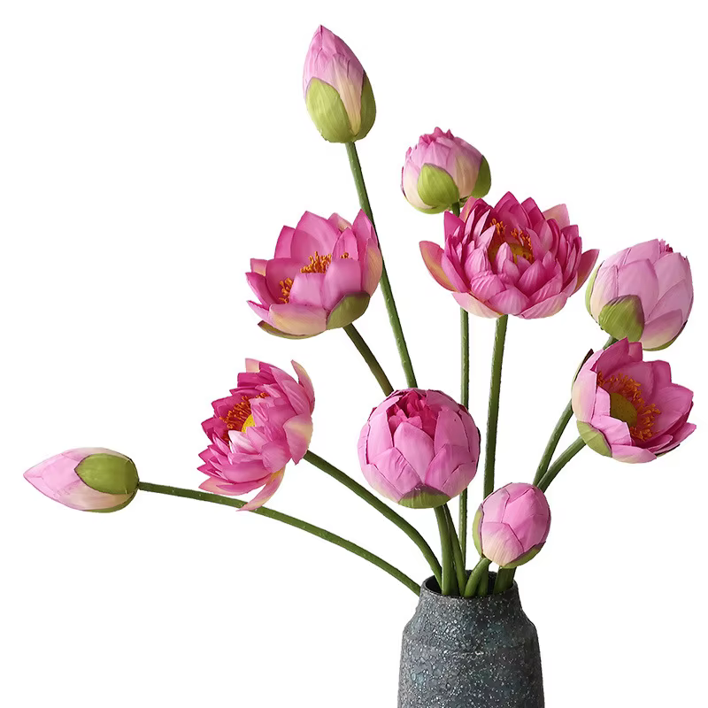 Feuille de fleur de Lotus artificielle 75cm