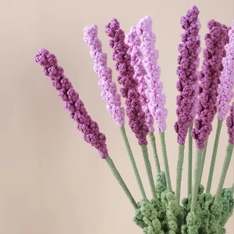 Fleur au crochet lavande