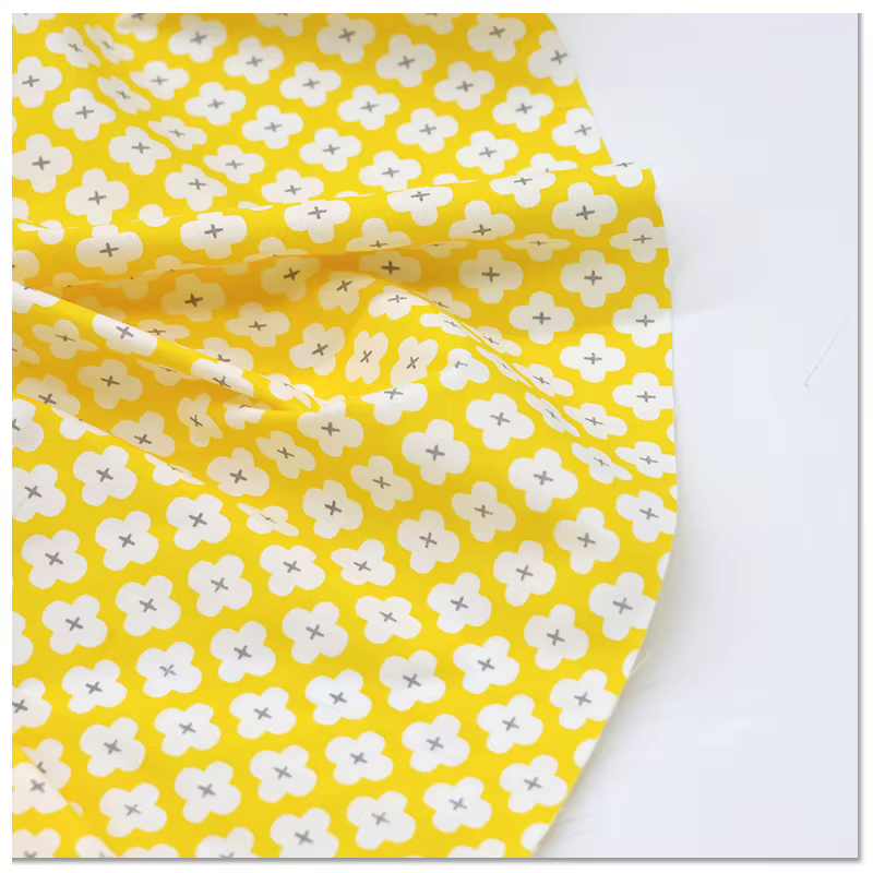 160 cm * 50 cm point fleur pure sergé coton tissu imprimé tissu bricolage coton jaune tissu
