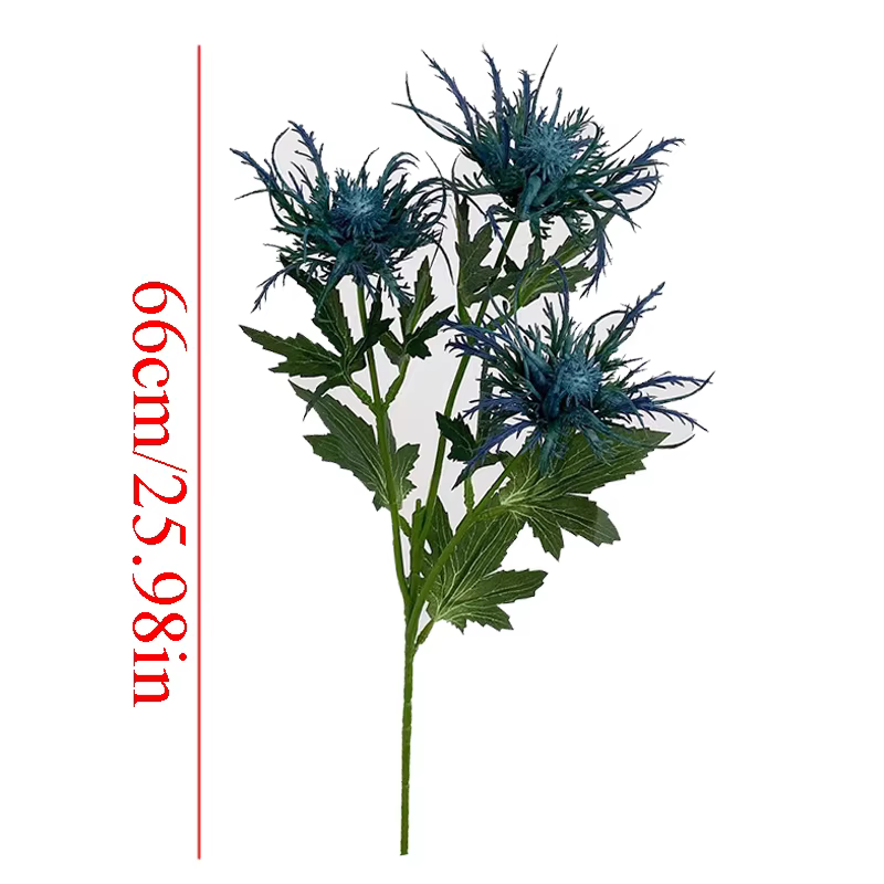 Fausse fleur de houx de mer artificielle de haute qualité