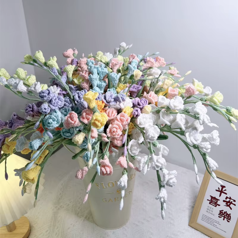 Bouquet de fleurs en fil fini à plusieurs têtes