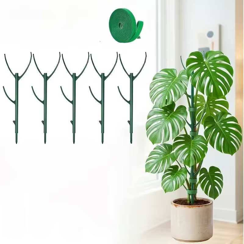 6 piquets de support pour plantes Monstera avec attaches – Conception de treillis empilable