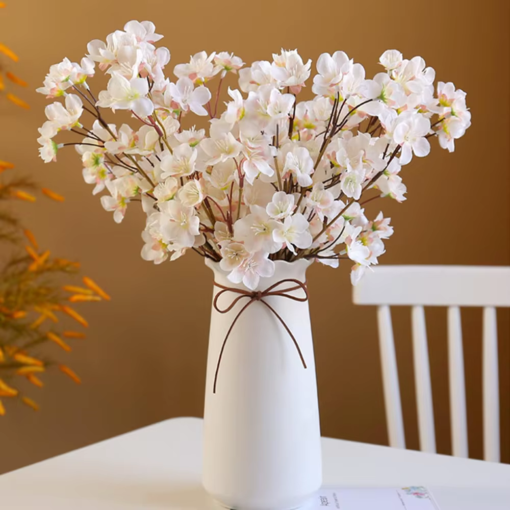 Fleurs artificielles Soie Peach Blossom Arrangement Accueil Salle De Mariage Table Partie OutdoorYard Jardin Festival BRICOLAGE DecorAccessories