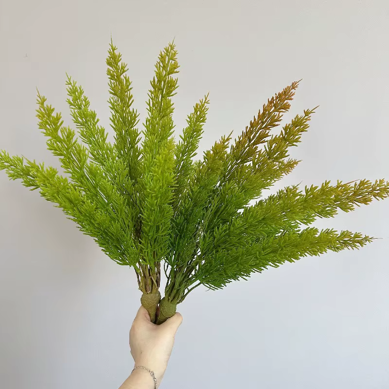 Lot de 3 plantes vertes artificielles en plastique